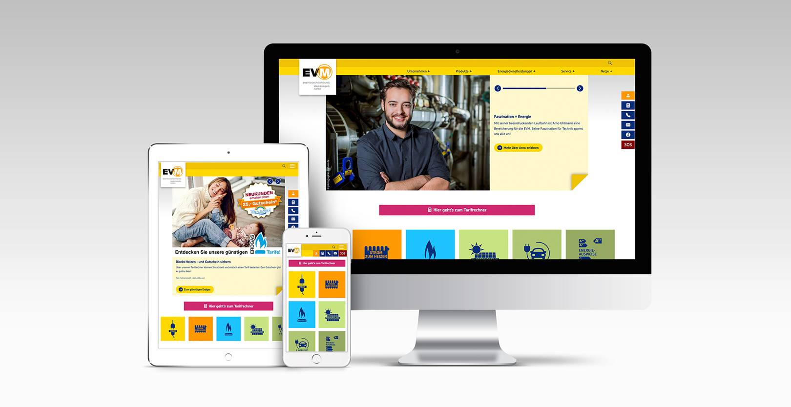 responsives und barrierefreies Webdesign für die EVM Marienberg