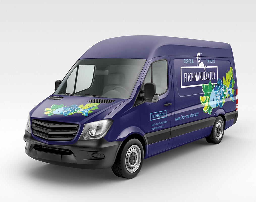 Lieferwagen der Fischmanufaktur Kaden