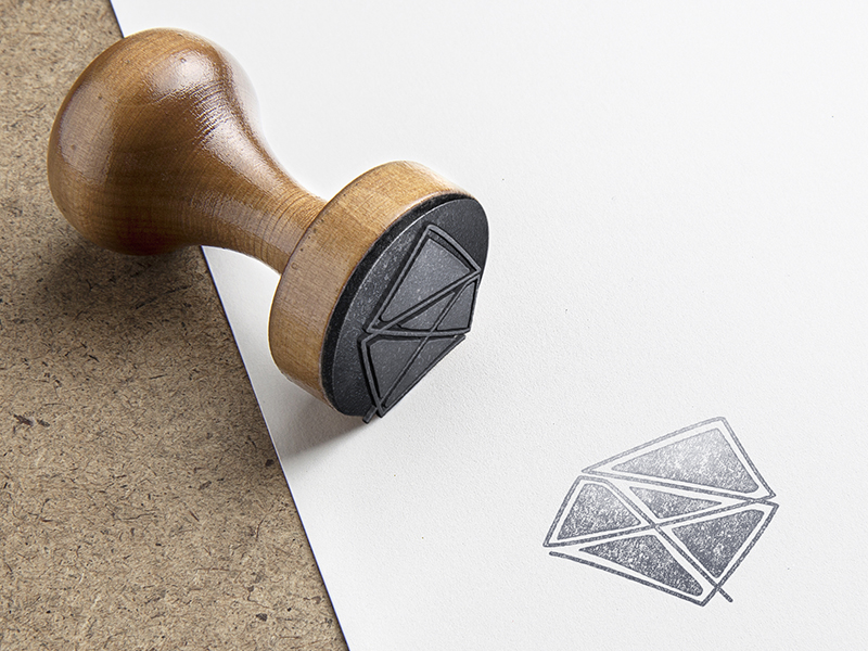 Das Logo-Haus als Stempel