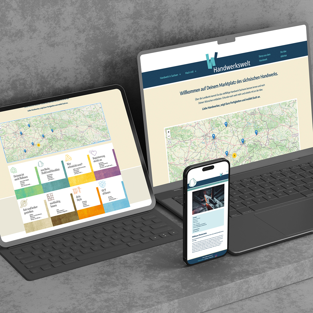 Devices mit responsiven Webdesign von www.Handwerkswelt.de