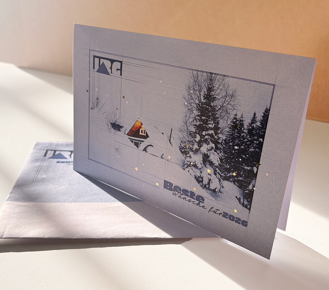 Neujahrspost in neuem Design mit dezenter Goldprägung