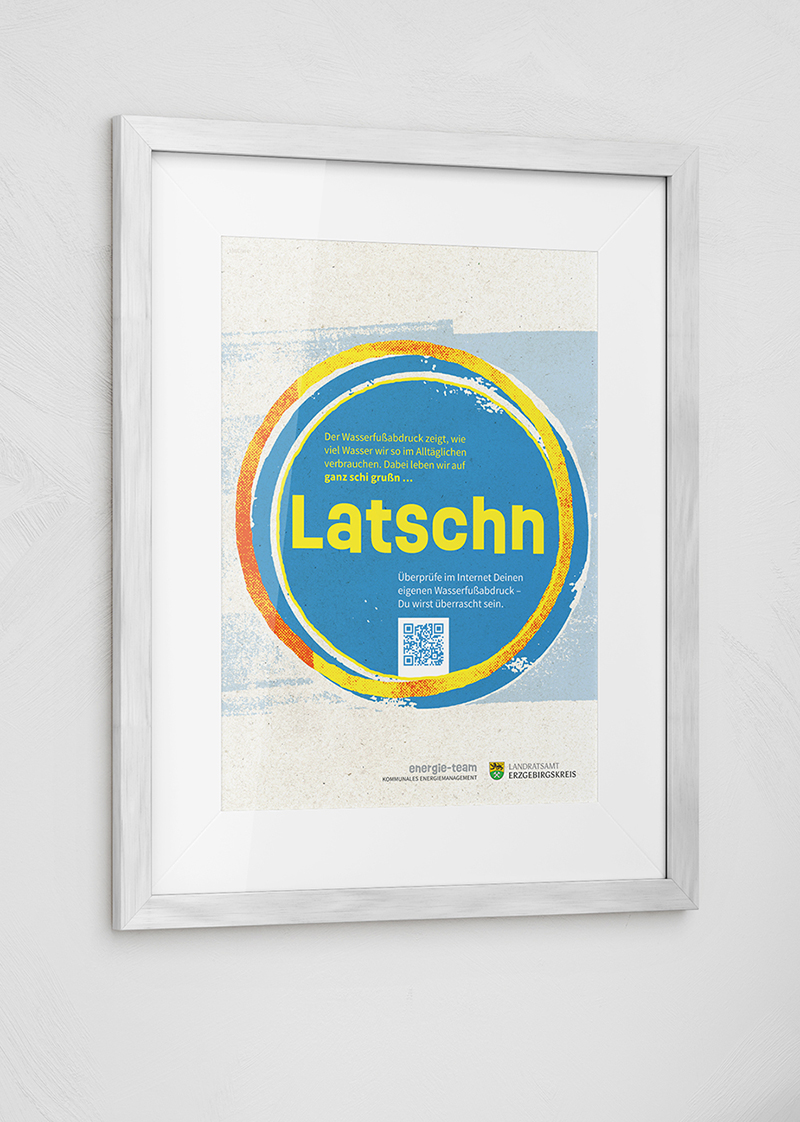 Plakatbeispiel im Landratsamt Erzgebirgskreis