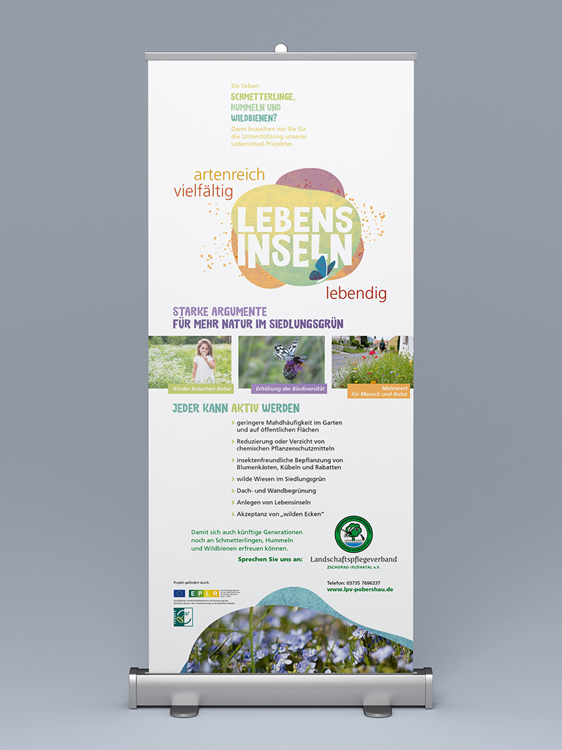 Rollup-Banner des Landschaftspflegeverbandes